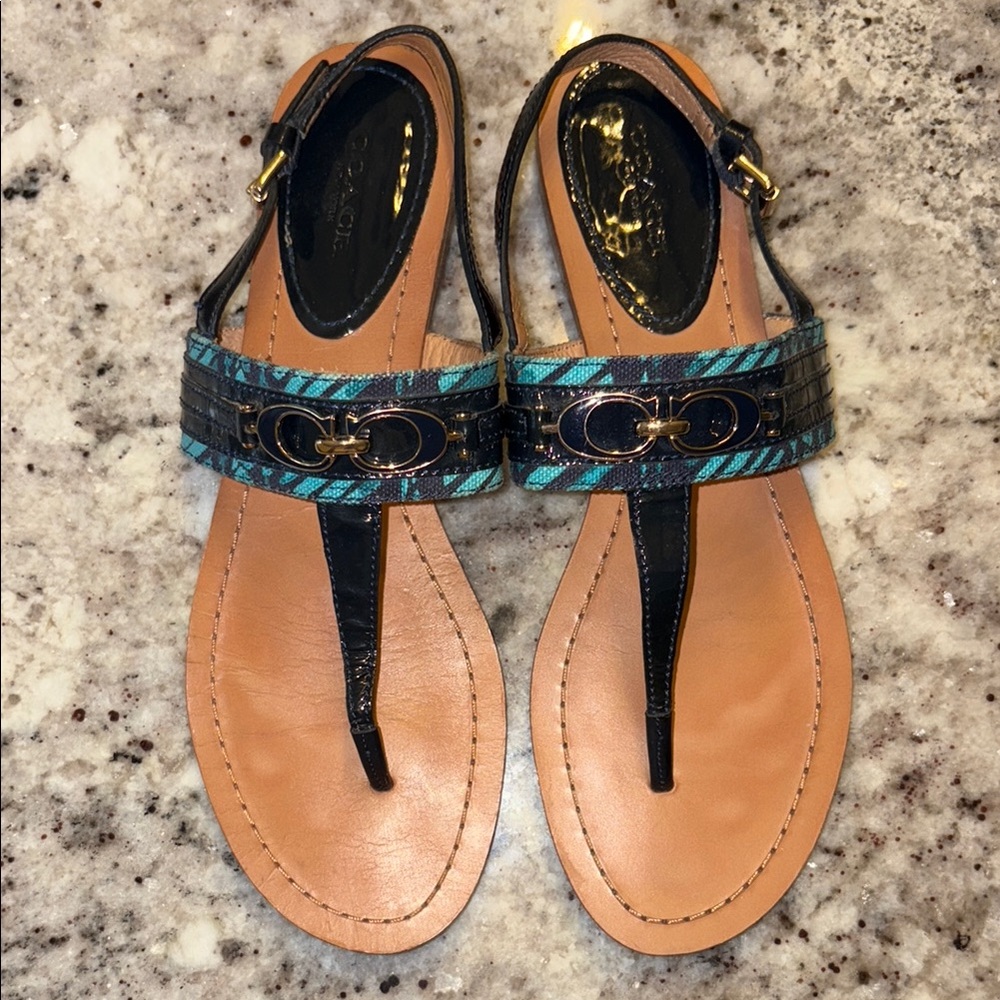 Coach T strap Thong Sammy Sandals Size 9.5